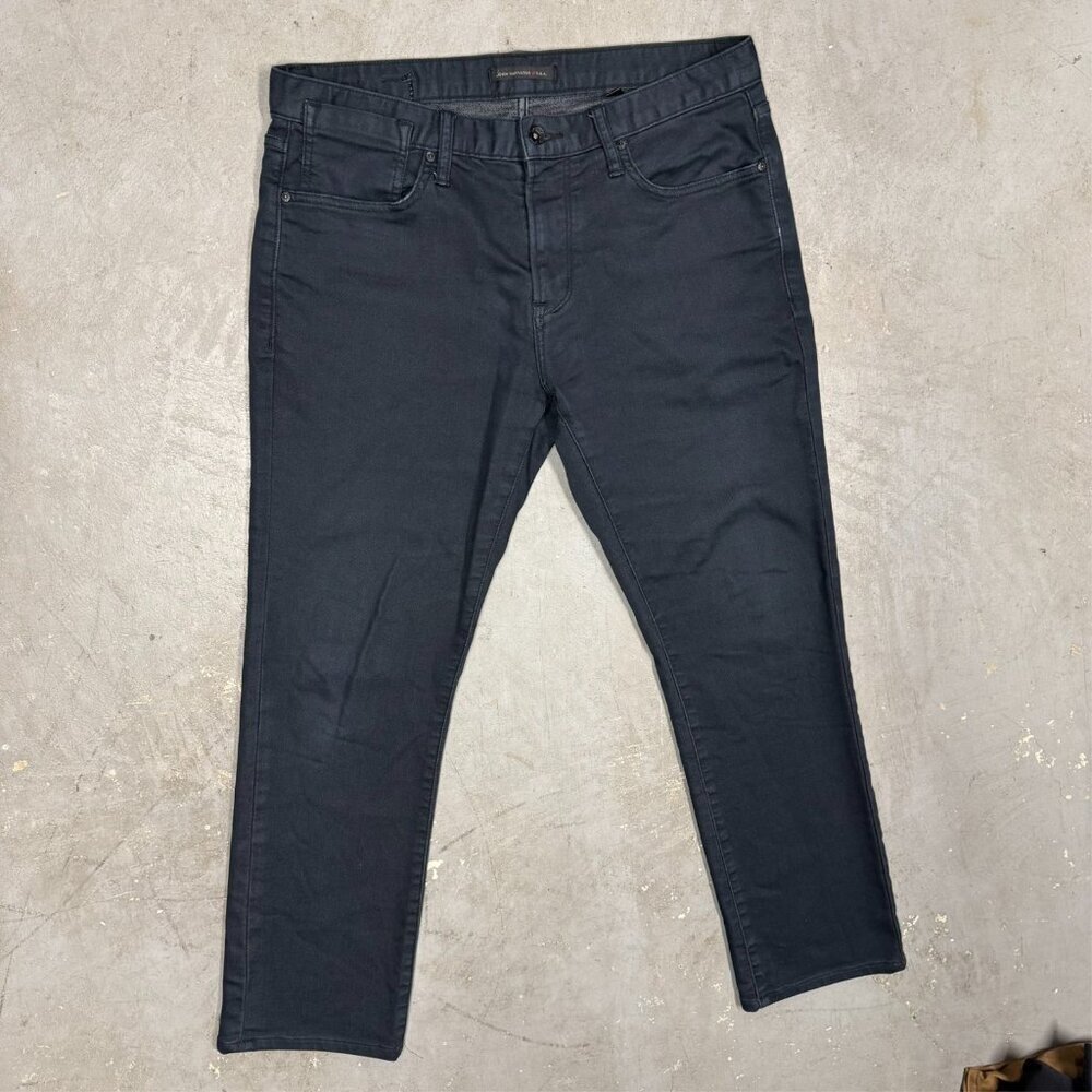 John Varvatos USA Jeans Bowery Slim Straight Cotton Stretch Blue 34x28 - Picture 2 of 11